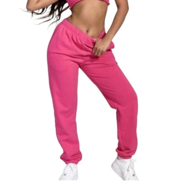 Naked Wardrobe NWOT Jogger Hot Pink Size L - Picture 2 of 9